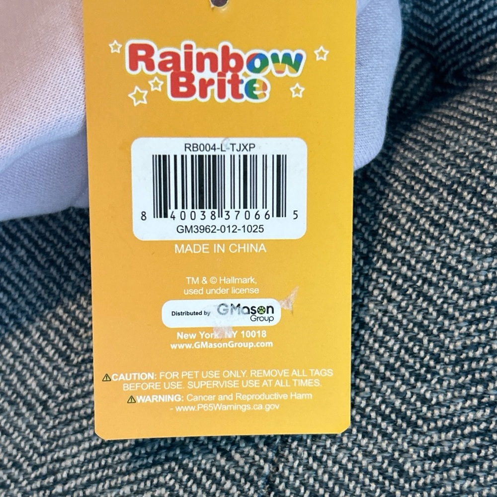 Rainbow Brite Pink Dog Hooded Sweatshirt Pet Hoodie Size Large- NWT - Picture 4 of 13
